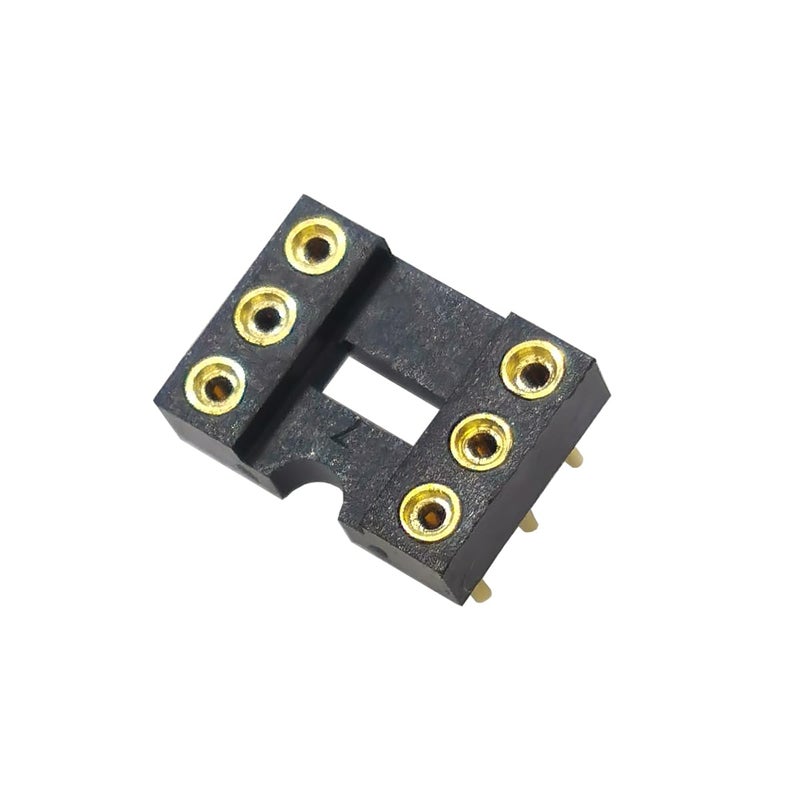 YEGAFE 30PCS 6Pin DIP SIP Round IC Sockets Adaptor Solder Type Gold Plated Machined,for 6 DIP OP-AMP IC, MCU Straight Socket - Image 2